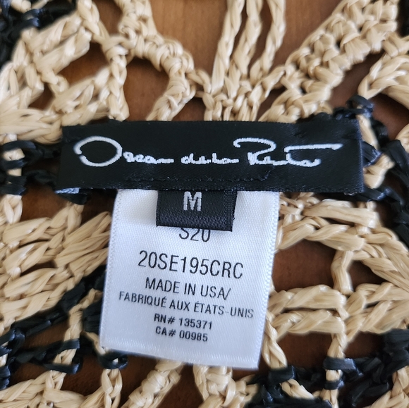 Oscar de la Renta 2020 Open Front Raffia Cardigan - Picture 3 of 13